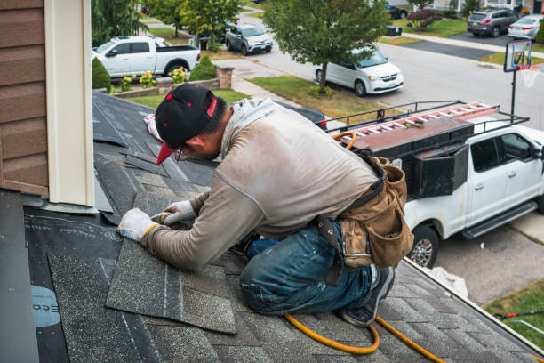Professional Roof Replacement technician working in Bahama, NC